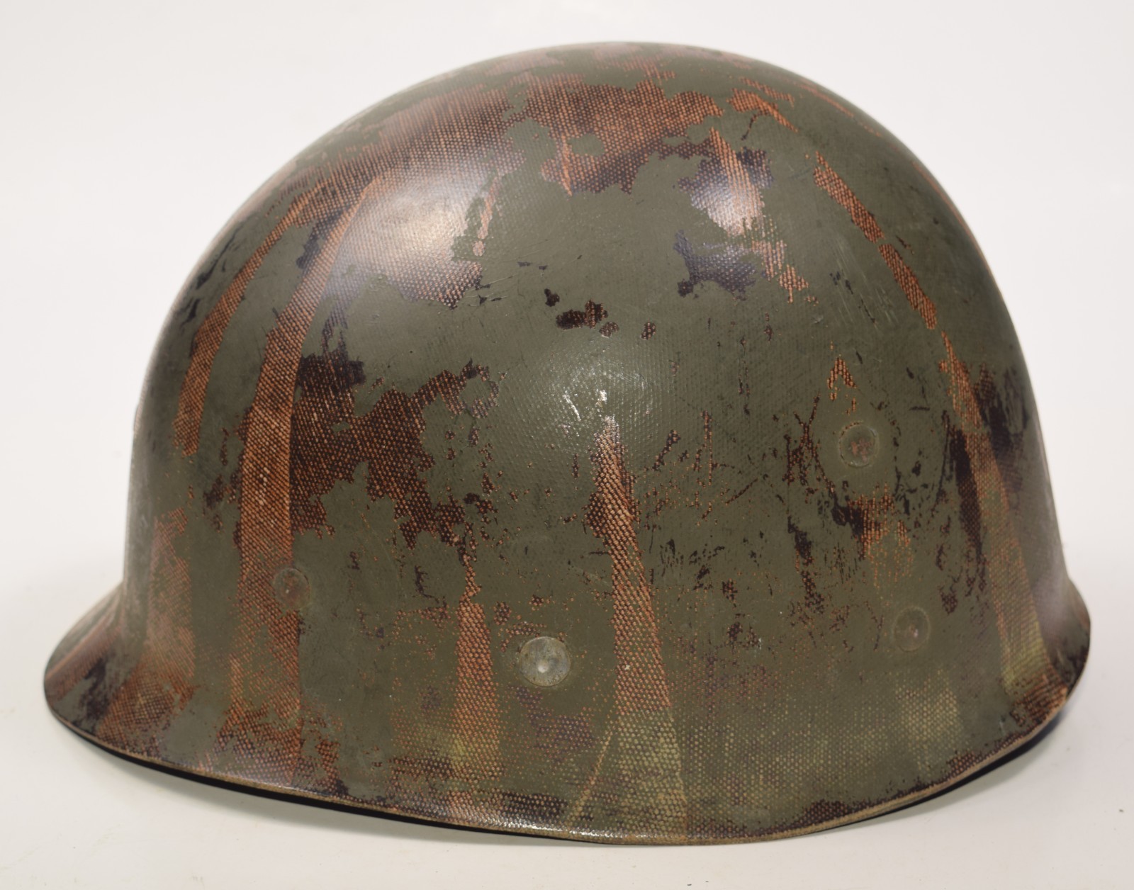 Original WWII US Military Westinghouse M1 Helmet Liner w/ Unpainted A-Washers