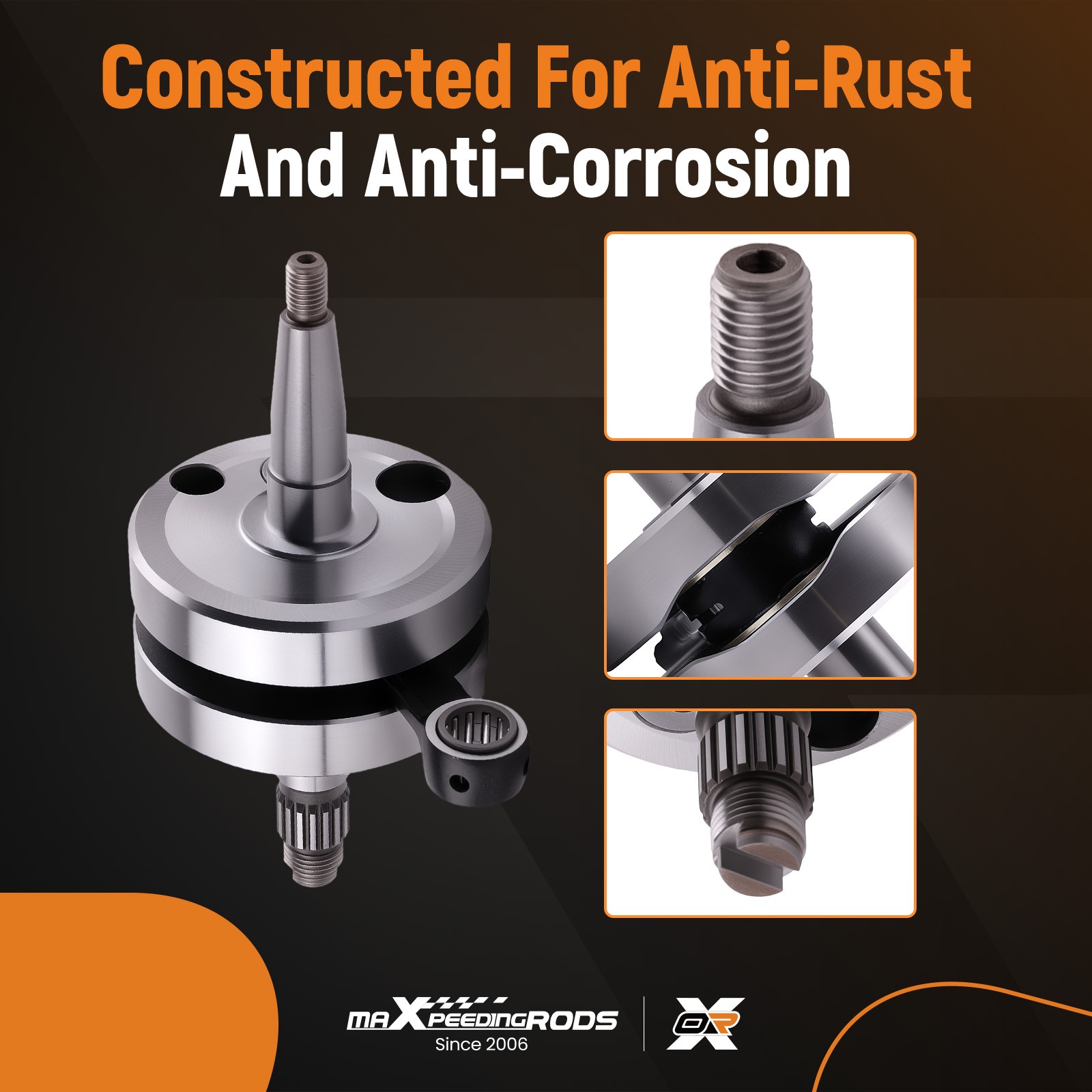 Crankshaft Assembly For Suzuki RM85/RM85L 2002-2023 12200-03B20 Crank Steel