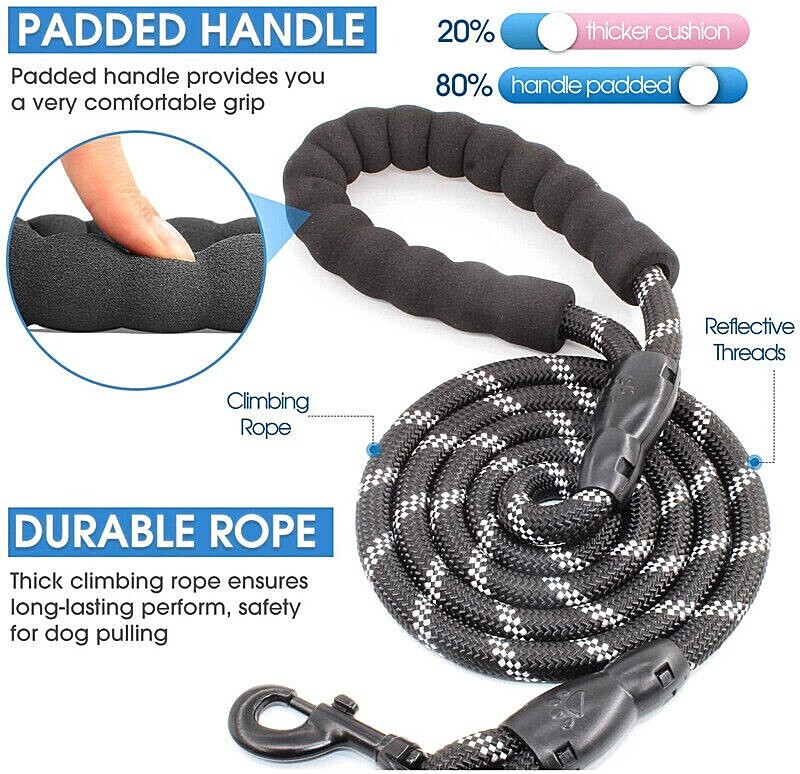Dog Harness & Training Leash No Pull Control Adjustable Large Handle Heavy Duty