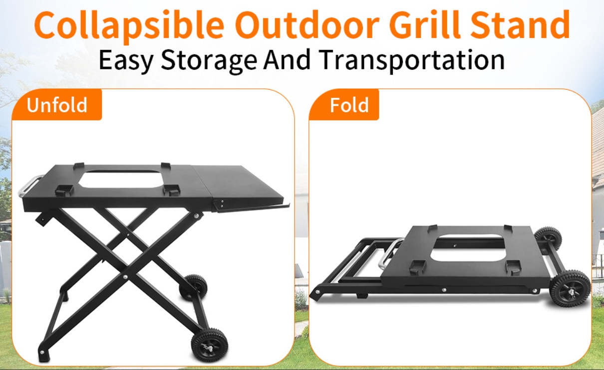 METAL Collapsible Grill Stand Fits Ninja Outdoor for OG701 OG751 OG700 Series