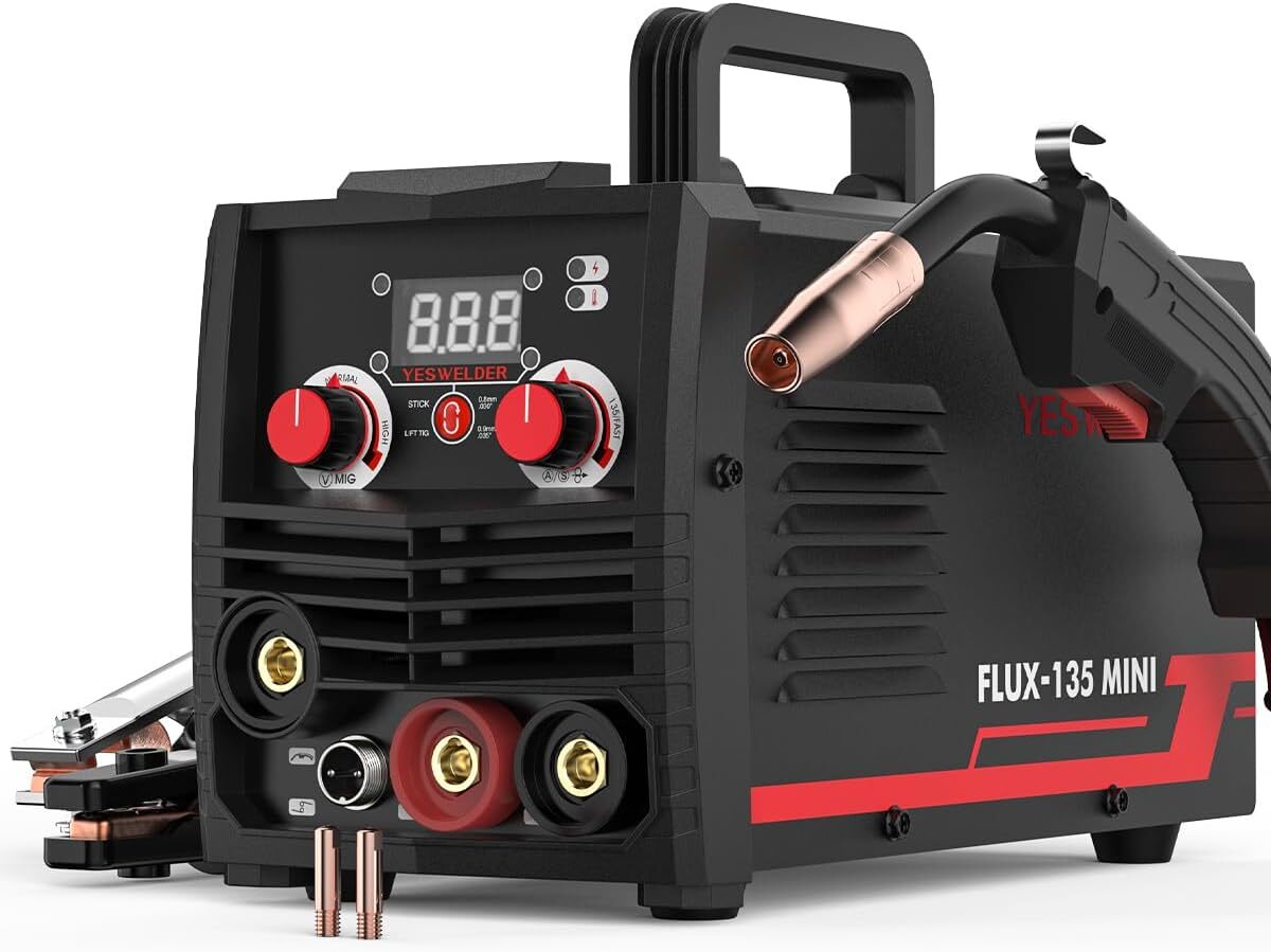 135Amp MIG Welder,110V Flux MIG/ Stick Welding Machine