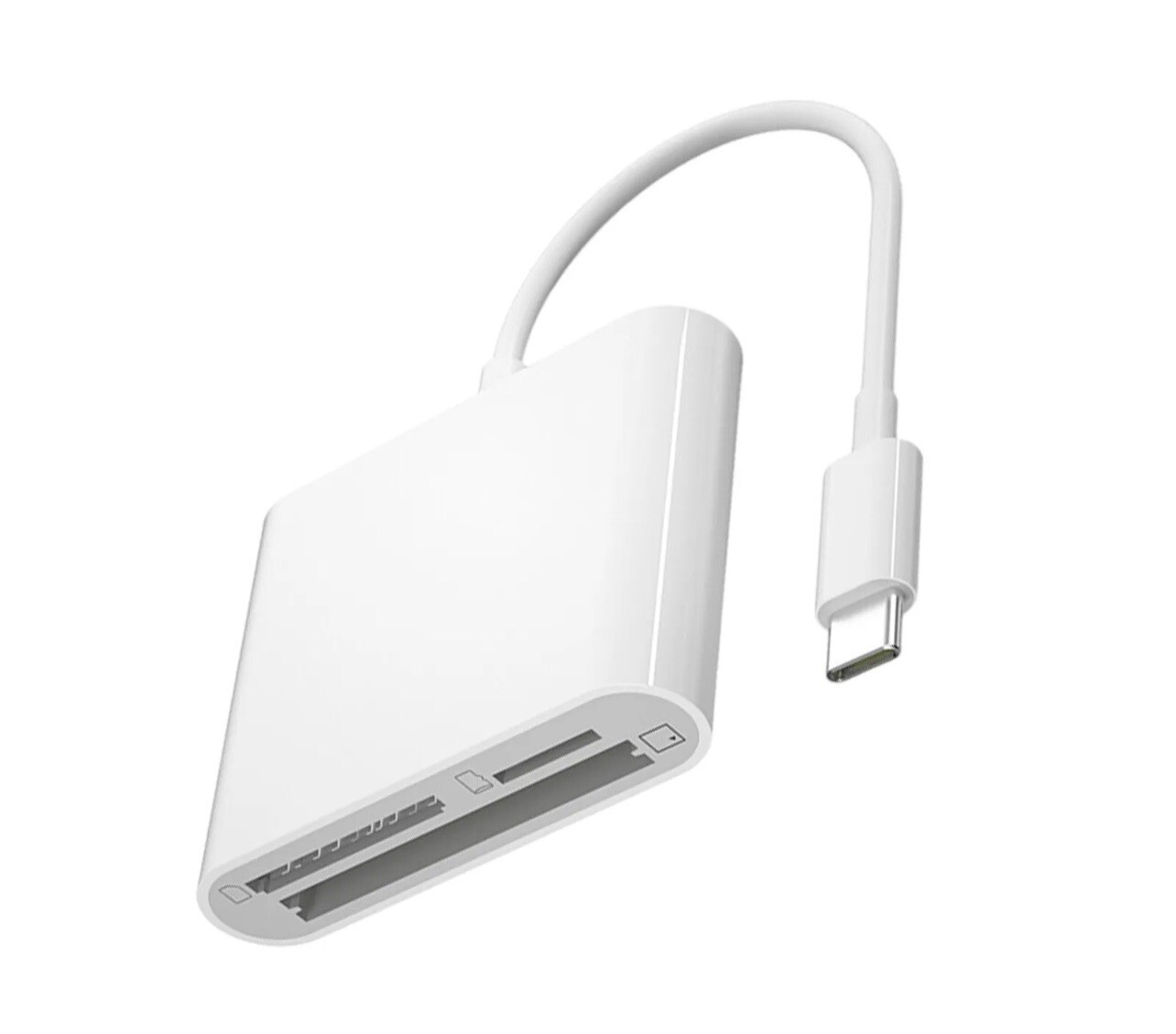 CF SD Card Reader USB Compact Flash Card Reader 3-Slot Memory Card