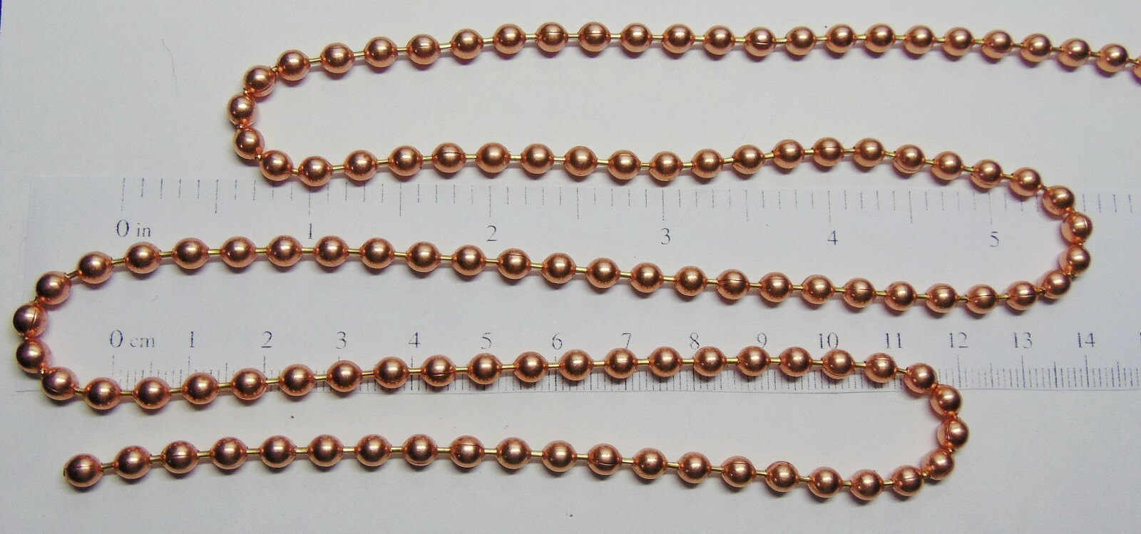 COPPER BALL CHAIN Necklaces 4.5mm ~3/16" round bead #10 Choose length + Quantity