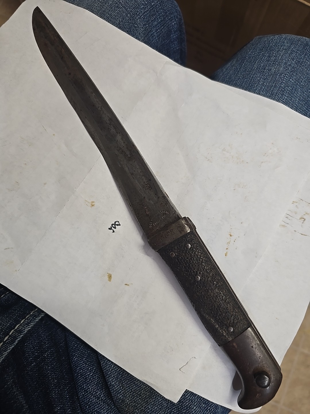 Rare K98 German Mauser M1884/98 STD ISSUE Sidearm Bayonet Birdshead Pommel