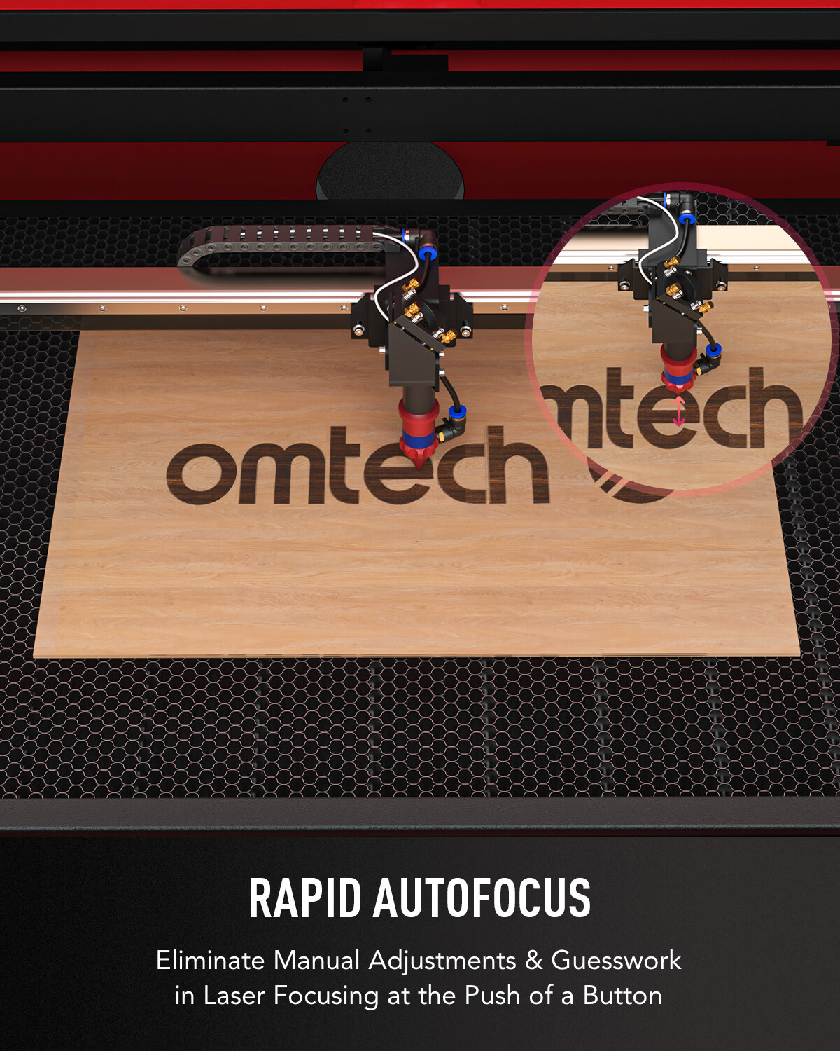 OMTech 24x40 100W CO2 Laser Engraver Cutter with LIghtburn Chiller Chuck Rotary