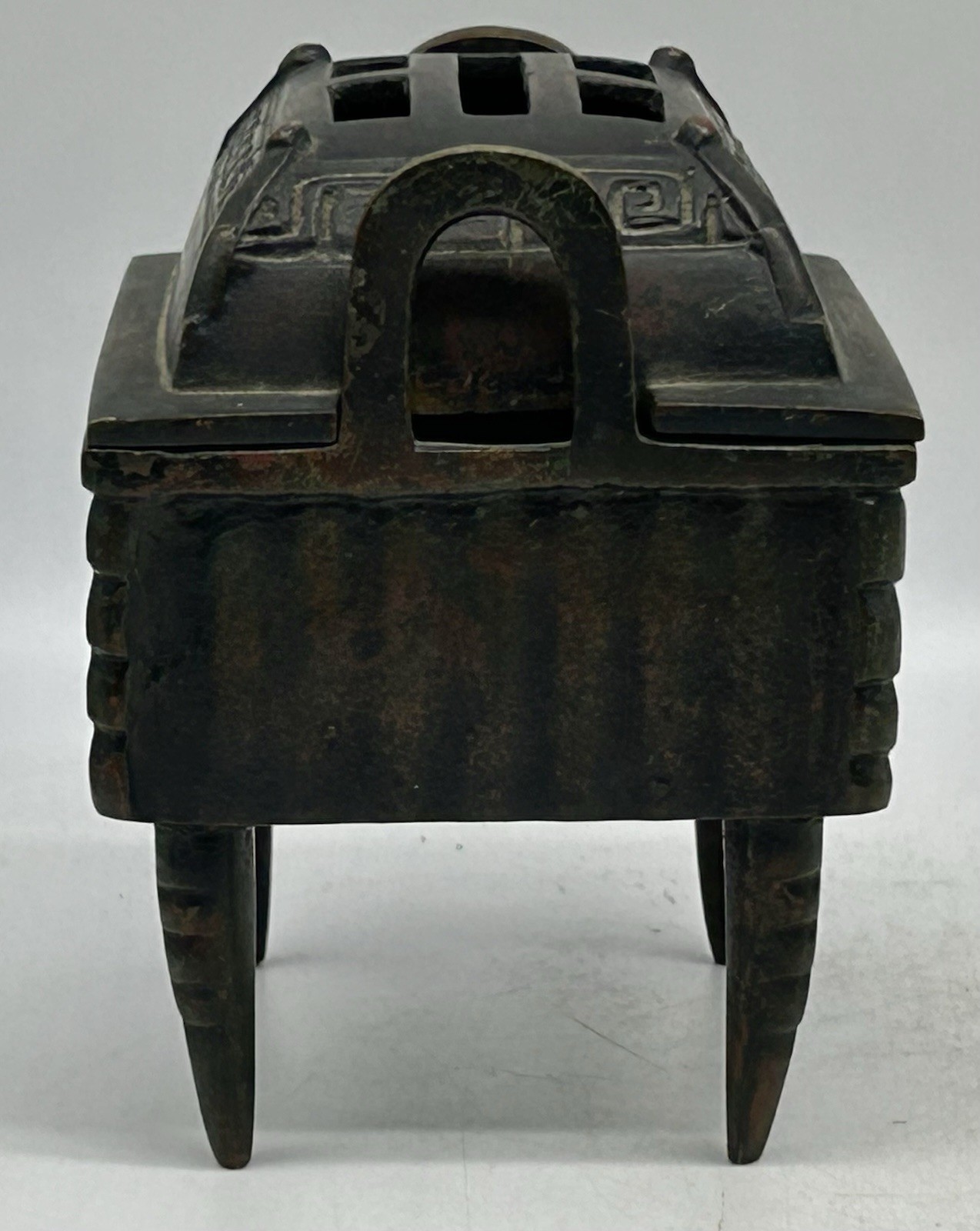 Chinese Incense Burner, Ding, Key Fret Pattern