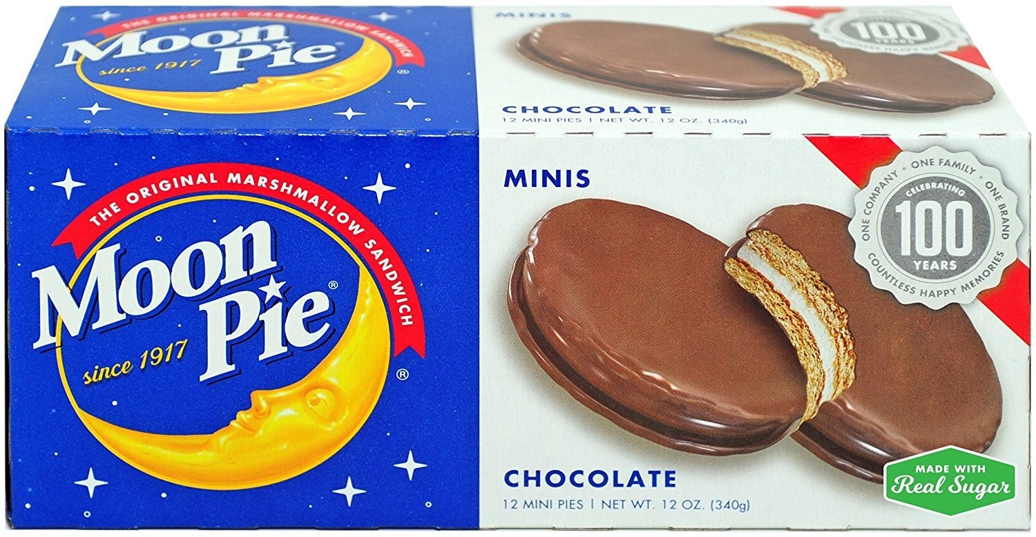 Moon Pie Single Decker - Chocolate. The Original Marshmallow Sandwich, 12 Pies