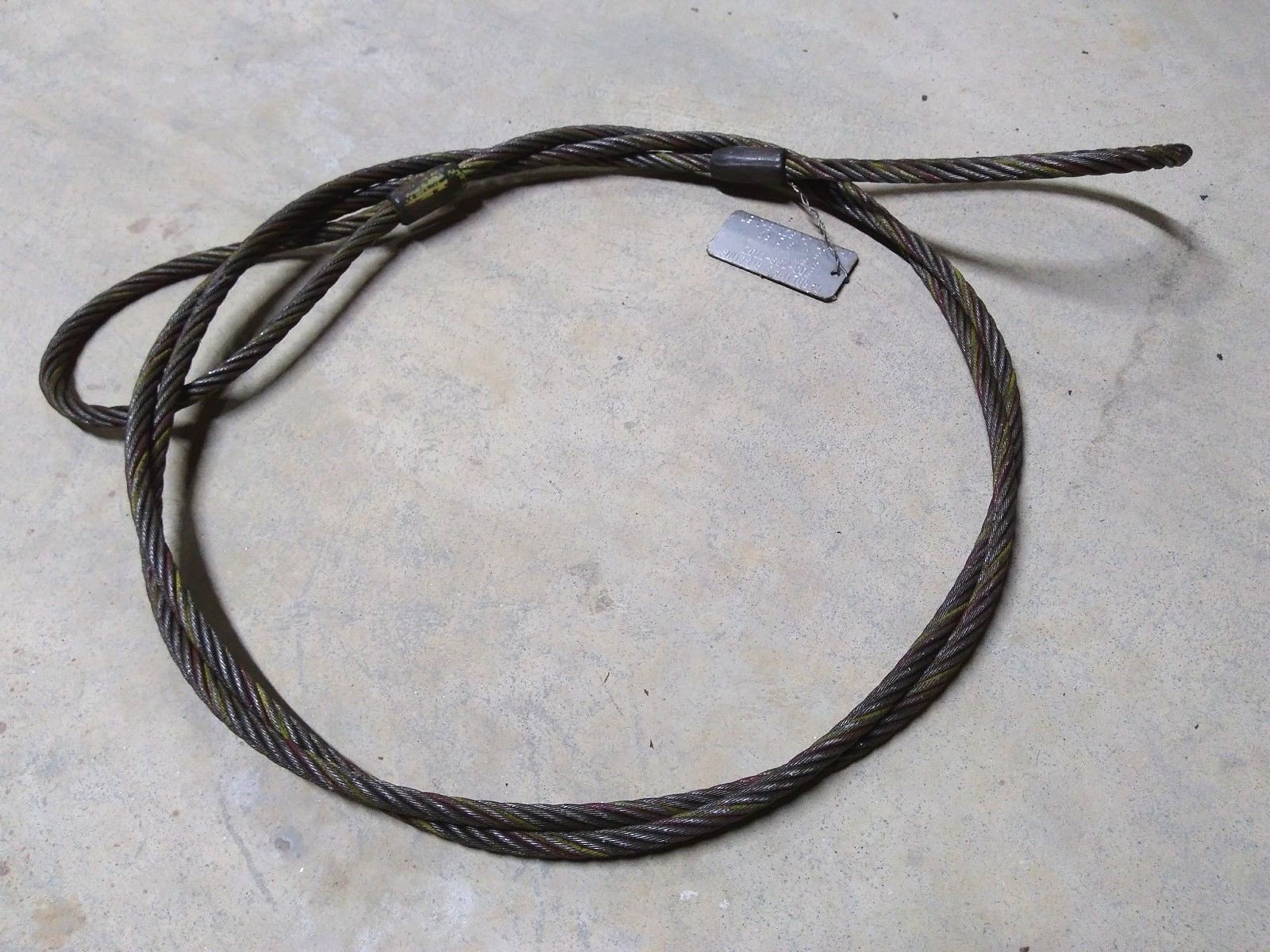 Wire Rope Sling Choker 3/8 in. x 10 FT 6 x 19 EIP IWRC Domestic USA 3/8" x 10'