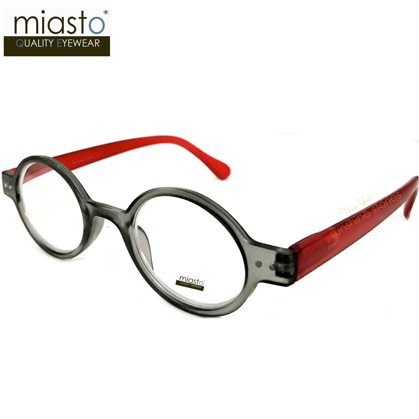 MIASTO "CIAO ITALY" SMALL RETRO ROUND OAVL BOHO READERS READING GLASSES SPECS