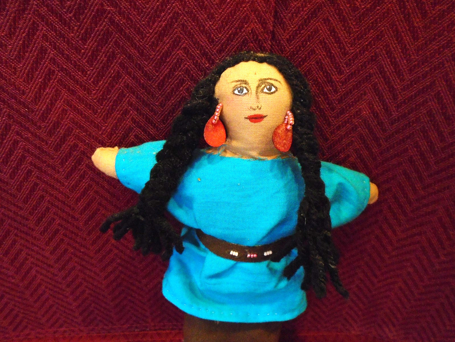 Authentic Native American Lakota Sioux Indian Doll 10" 2014
