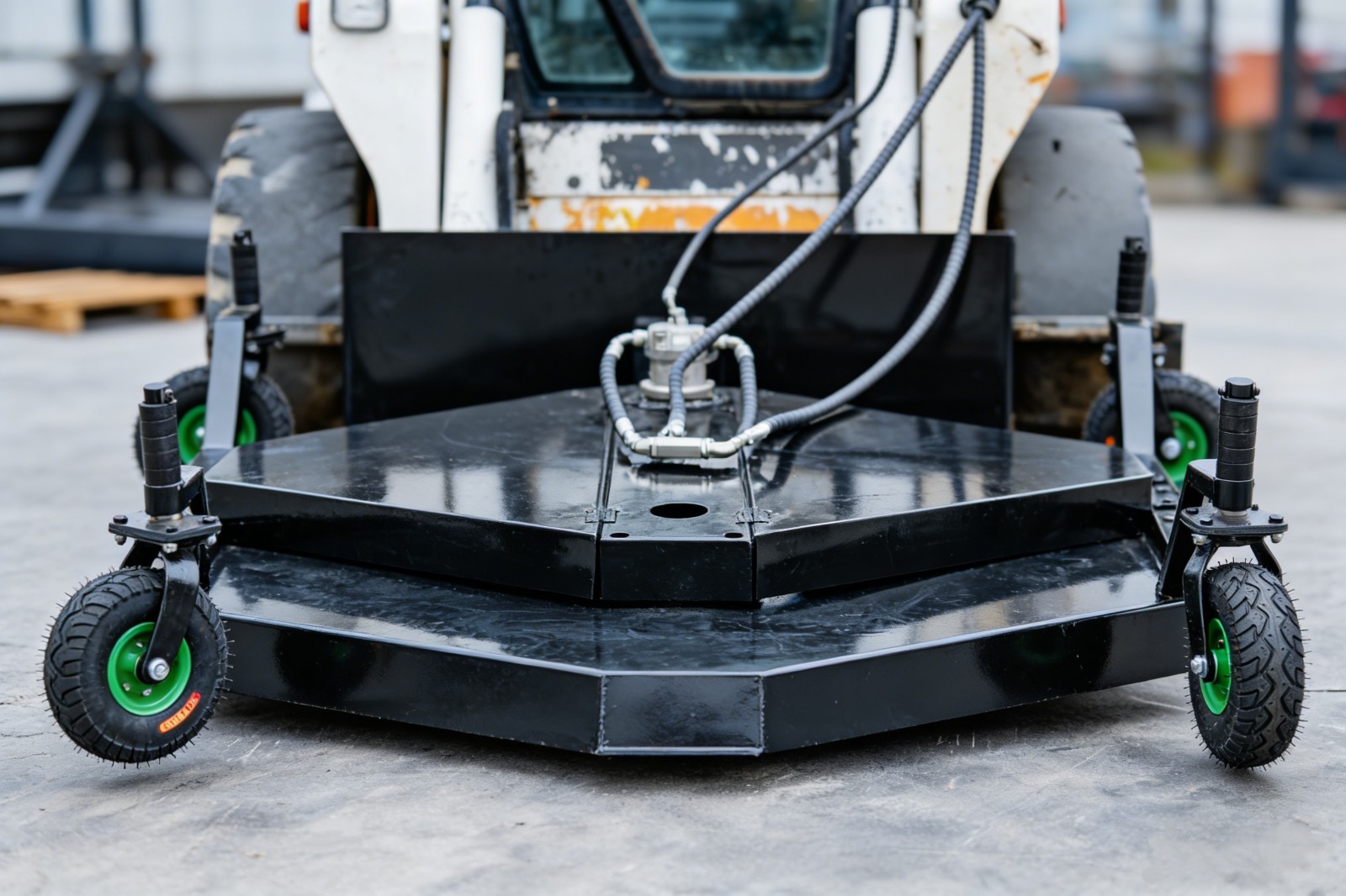 Finish Mower Attachment Fit BobCat Skid Steer 3 Blades Heavy Duty Finish Mower