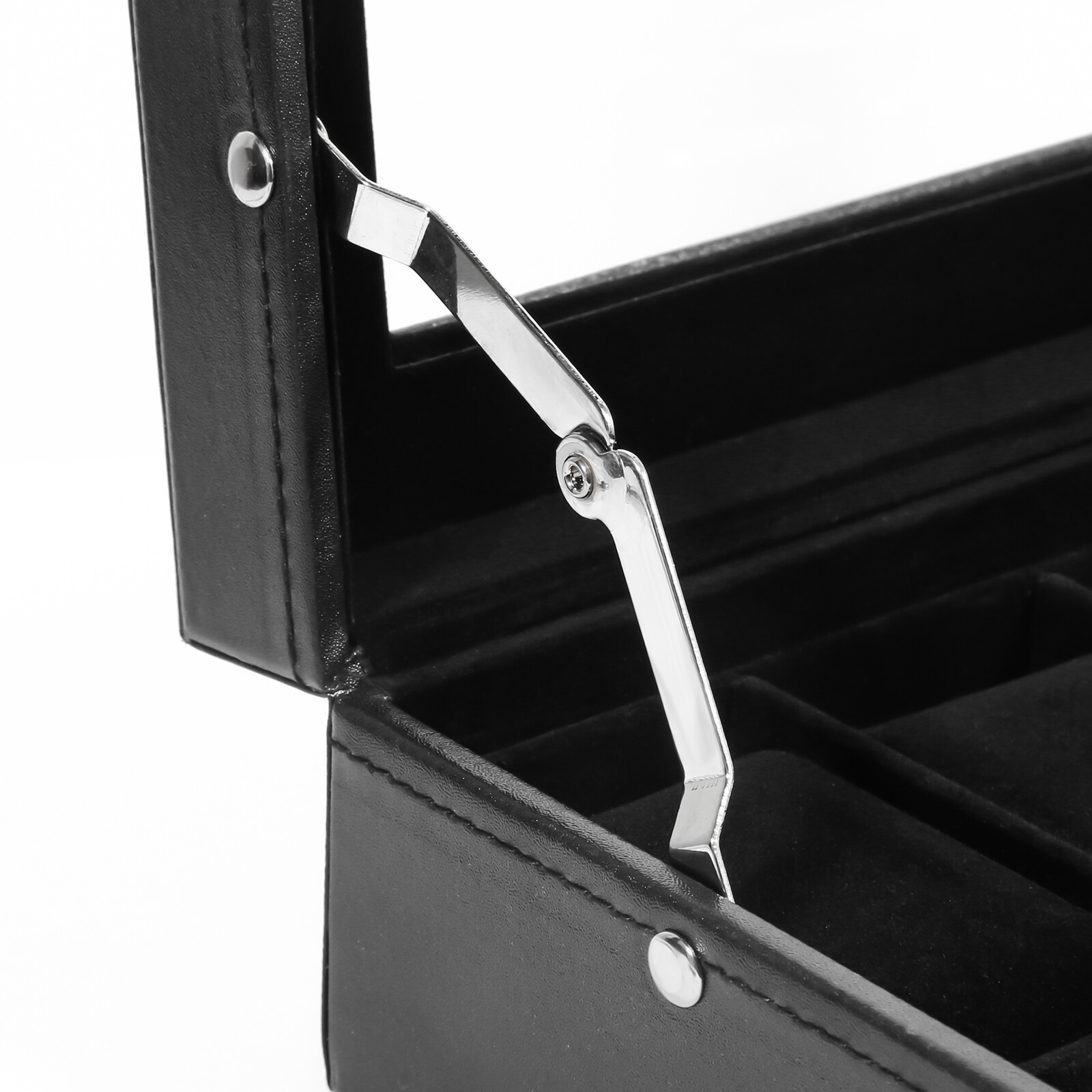 24 Slots Watch Case Box PU Leather Glass Lid Jewelry Organizer Display Case Gift