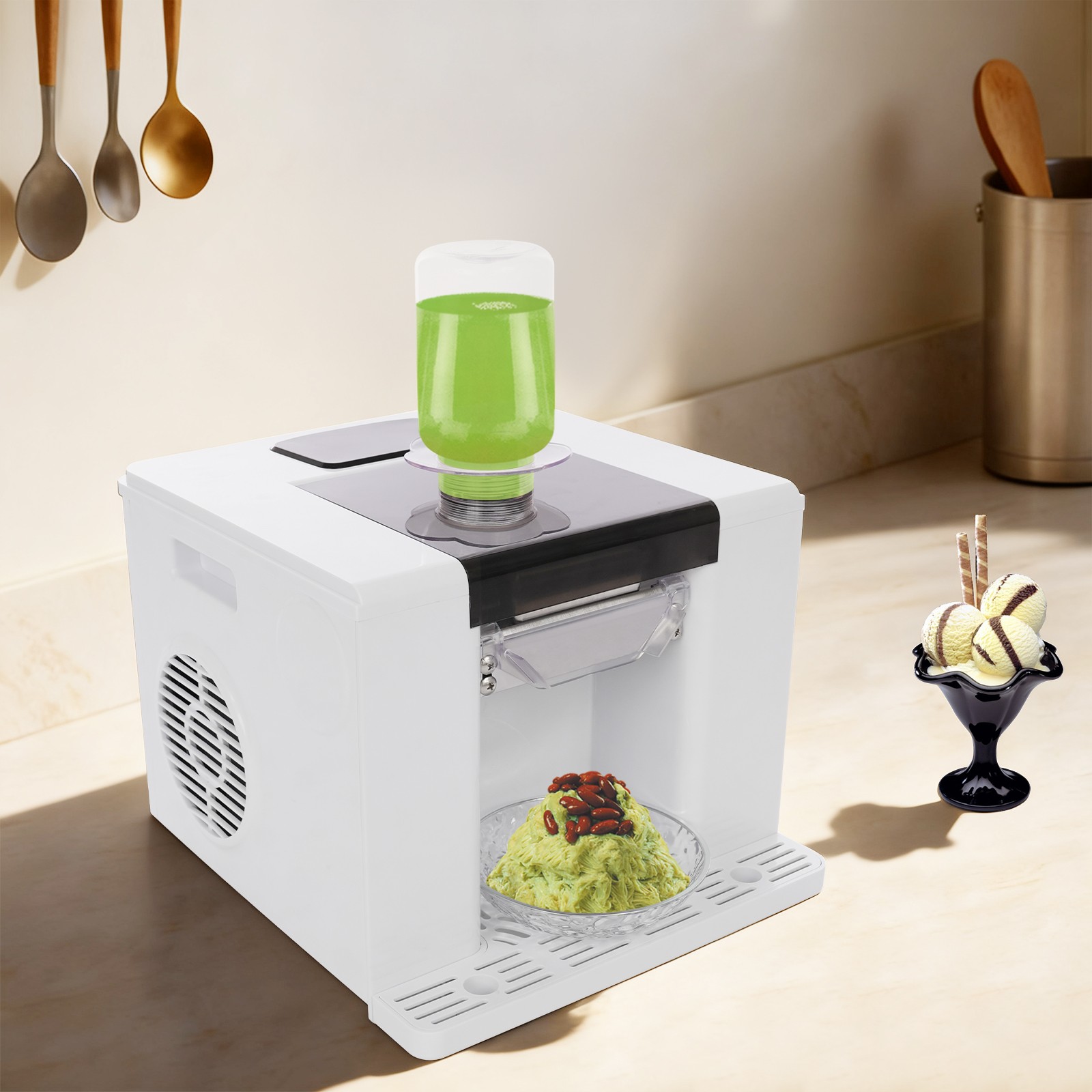 Snowflake Ice Making Machine Shaved Ice Automatic Shaved Ice Making Machine 280W