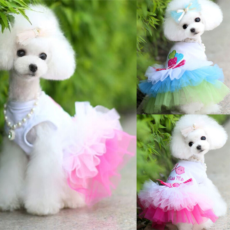 Pet Clothes Summer Small Dog Cat Dress Cute Princess Chihuahua Puppy Skirt⇖