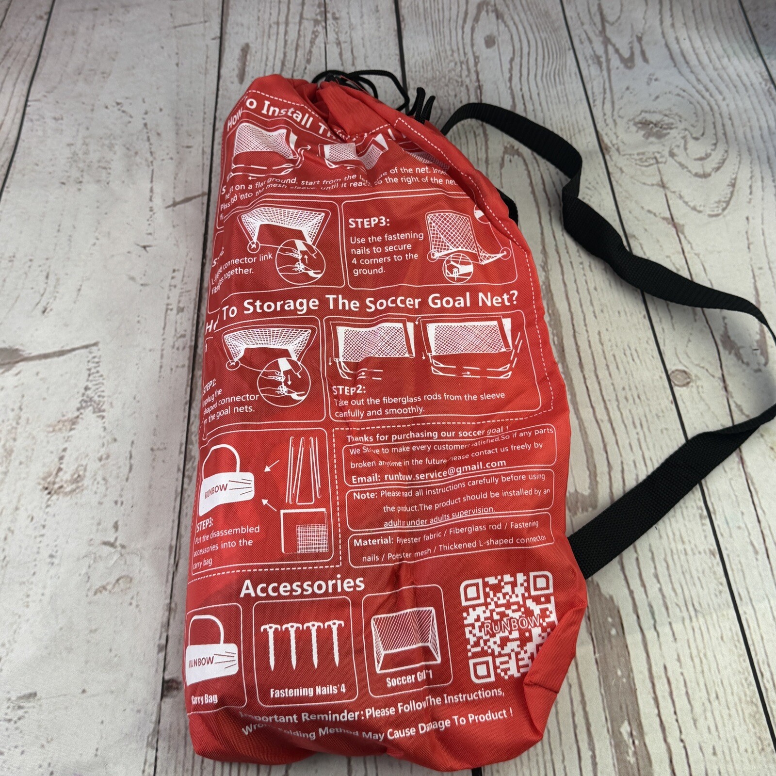 2x Portable Kids Soccer Goal Set 5x3FT Backyard Pop Up Soccer Net with Carry Bag