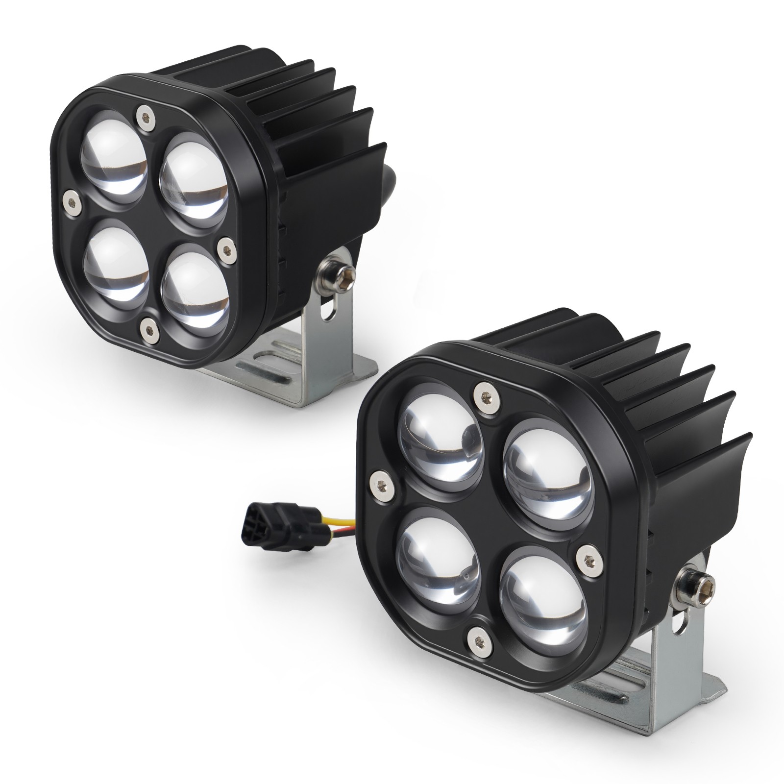 1" Front Bumper Spot LED Work Light Pods For Yamaha Tenere 700 XTZ700 2019-2024