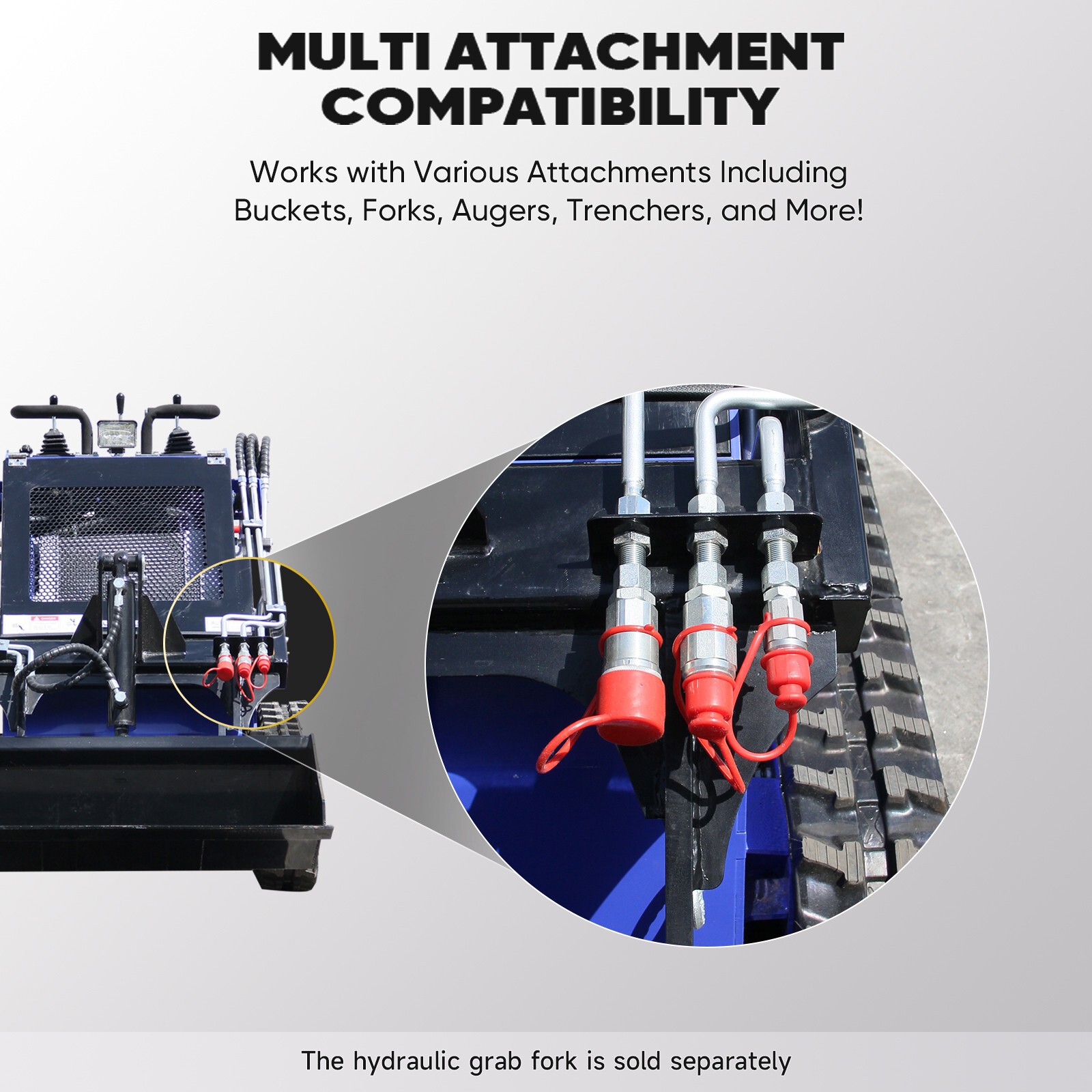 22HP Mini Skid Steer Loader Upgraded 2-Cylinder Gas Engine Free Shipping