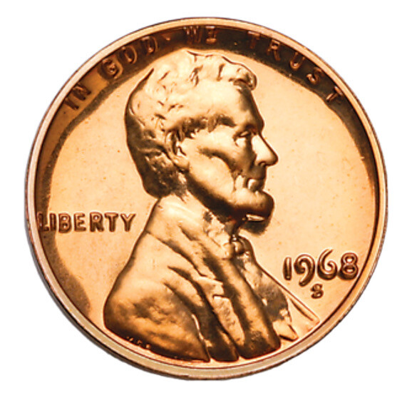 1968-S Lincoln Memorial Mint Proof Cent/Penny FAST FREE SHIPPING 2894