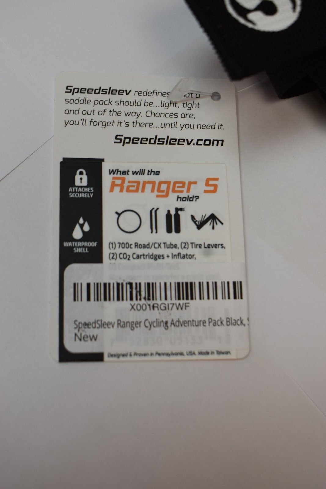 Speedsleev Ranger S Bicycle Seat Pack, Black, NEW, Retail $35