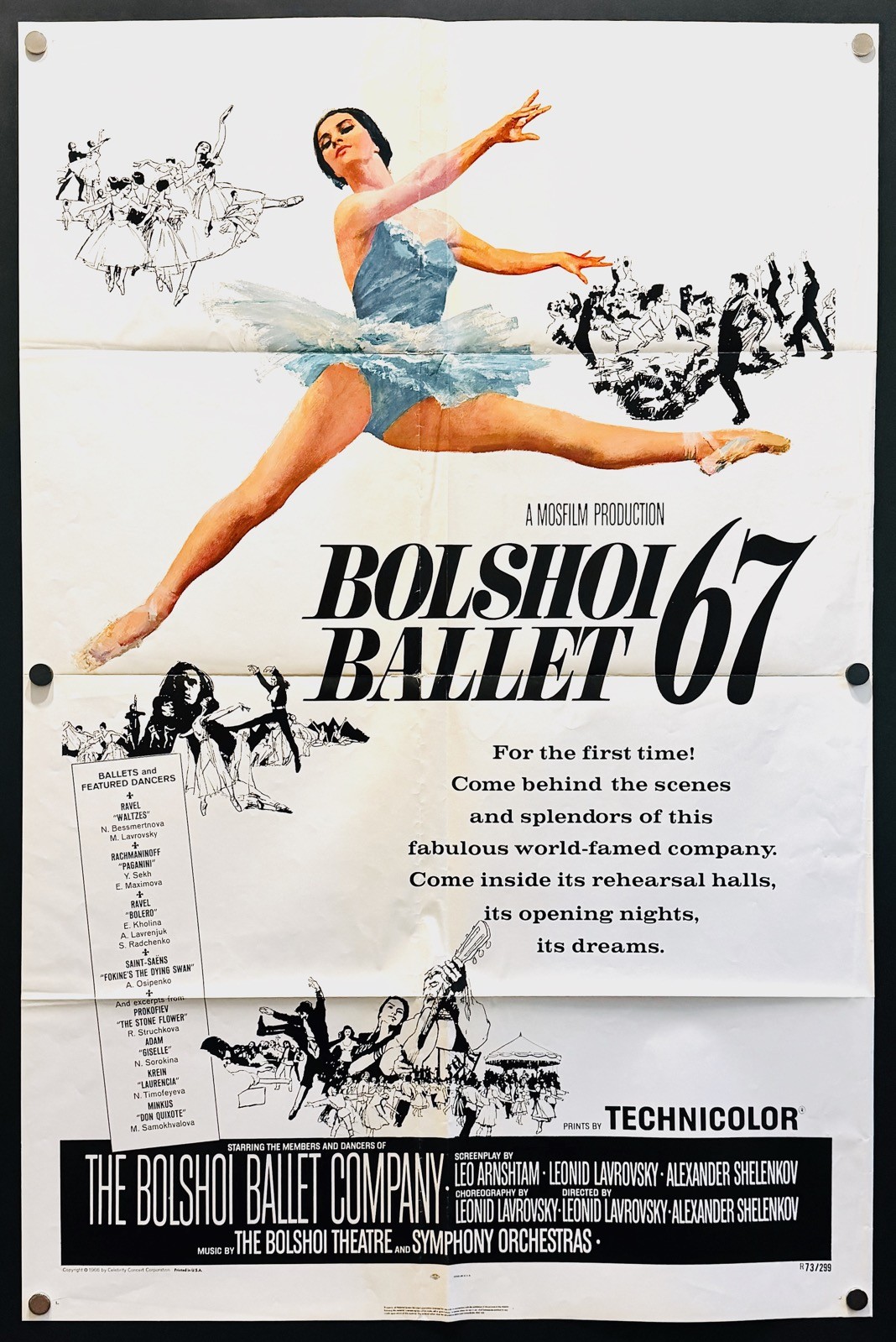 Bolshoi Ballet 67 (R-1973) Original One Sheet Movie Poster – Good **Musical**