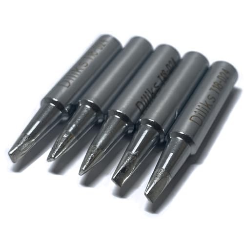 Soldering Iron Tips 5pcs Set, Chisel tip, For HAKKO FX-888D FX-888 FX T18-D24