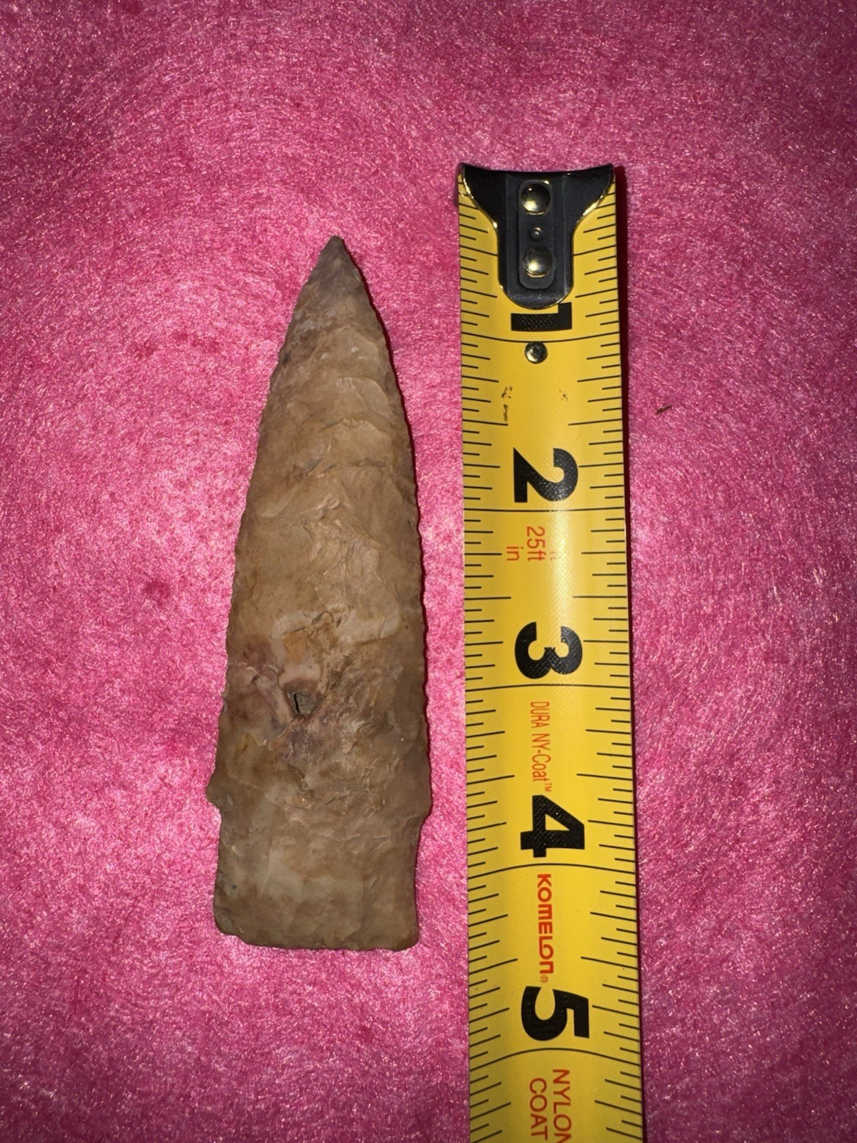 Rare Colorful Native American Paleo Scottsbluff Arrowhead Point