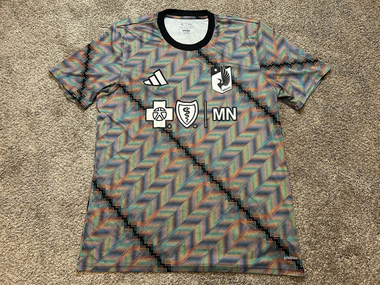 adidas Pre-Match Jersey Mens XL Minnesota United FC MLS Hispanic Celebration