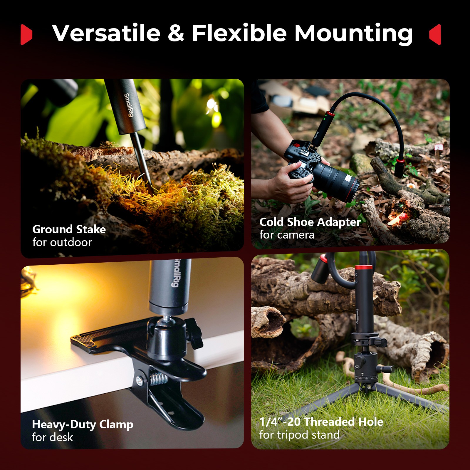 SmallRig RM 03 Macro Photography LED Light,Macro Arm Light for Camera