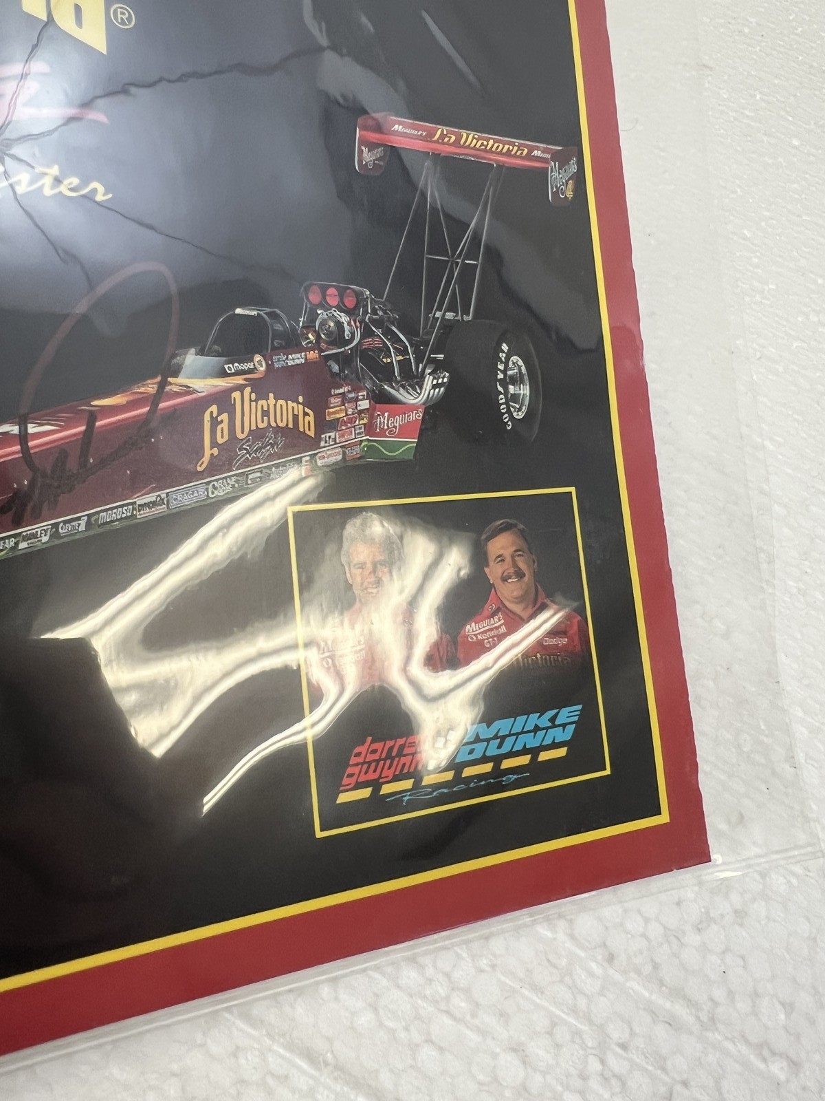 Mike Dunn La Victoria Top Fuel Dragster Signed Photo Card NHRA Racing Autograph