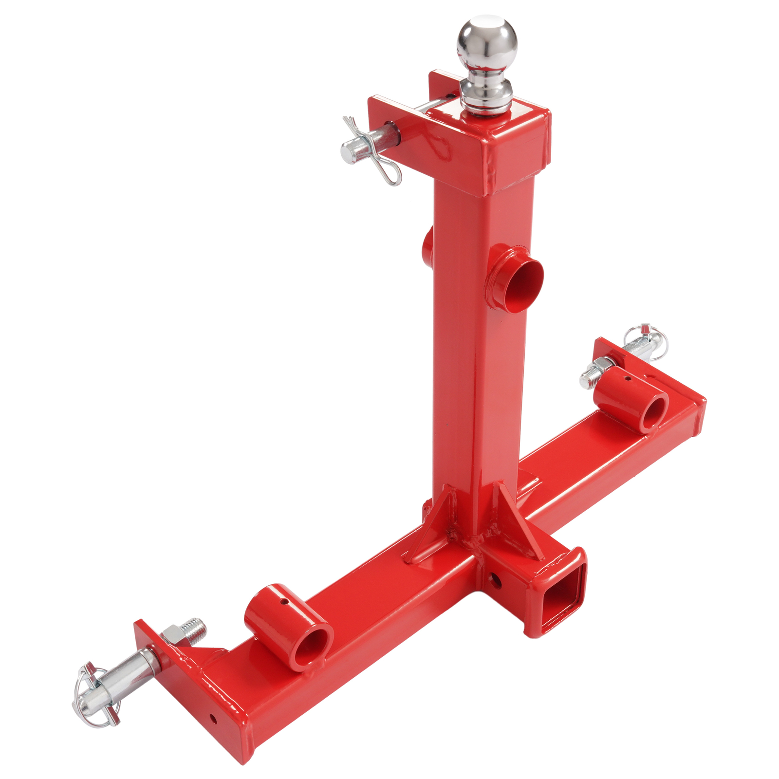 3 Point Hay Bale Spear Trailer Hitch Receiver w/Gooseneck Ball For Cat 1 Tractor