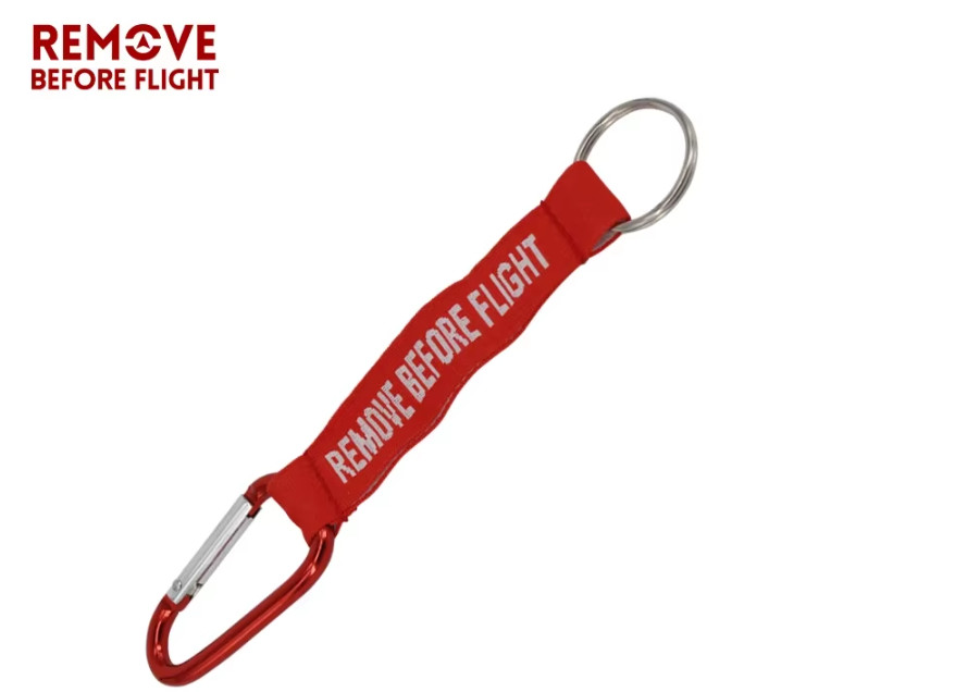 Remove Before Flight Outdoor Backpack Carabiner Pendant Key Ring Outdoor Camping