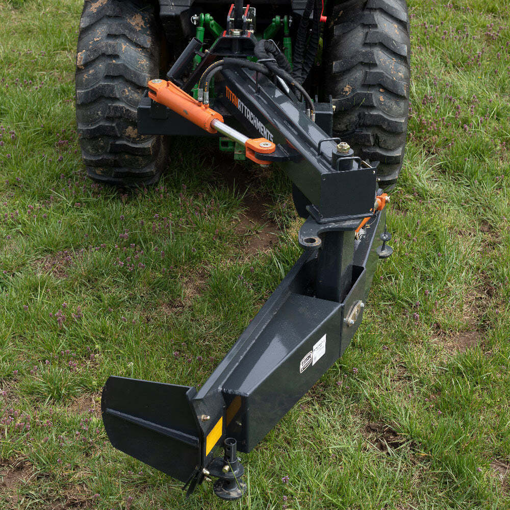 Titan Attachments 3 Point Hydraulic 6-Way 93" Rear Blade, Fits Cat 1 & 2 Tractor
