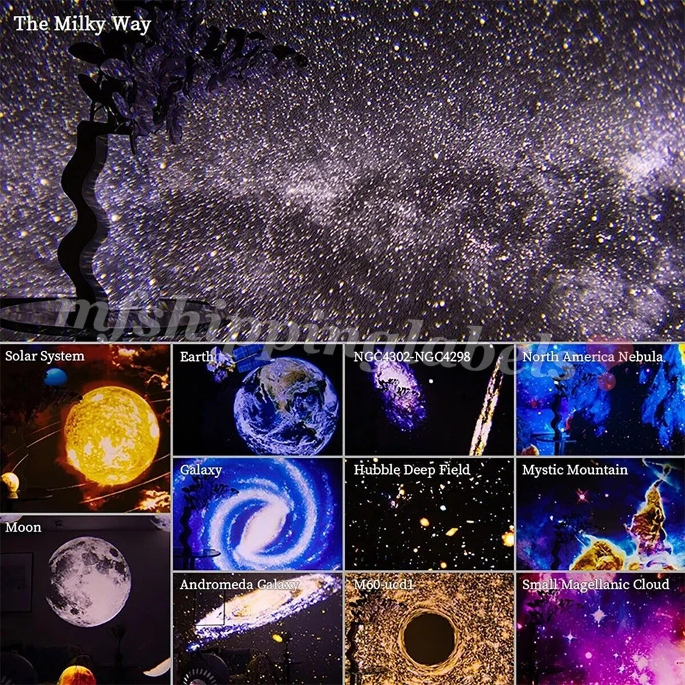 Galaxy Projector 13 in 1 Planetarium Star Projector Starry Night Light Nebula US