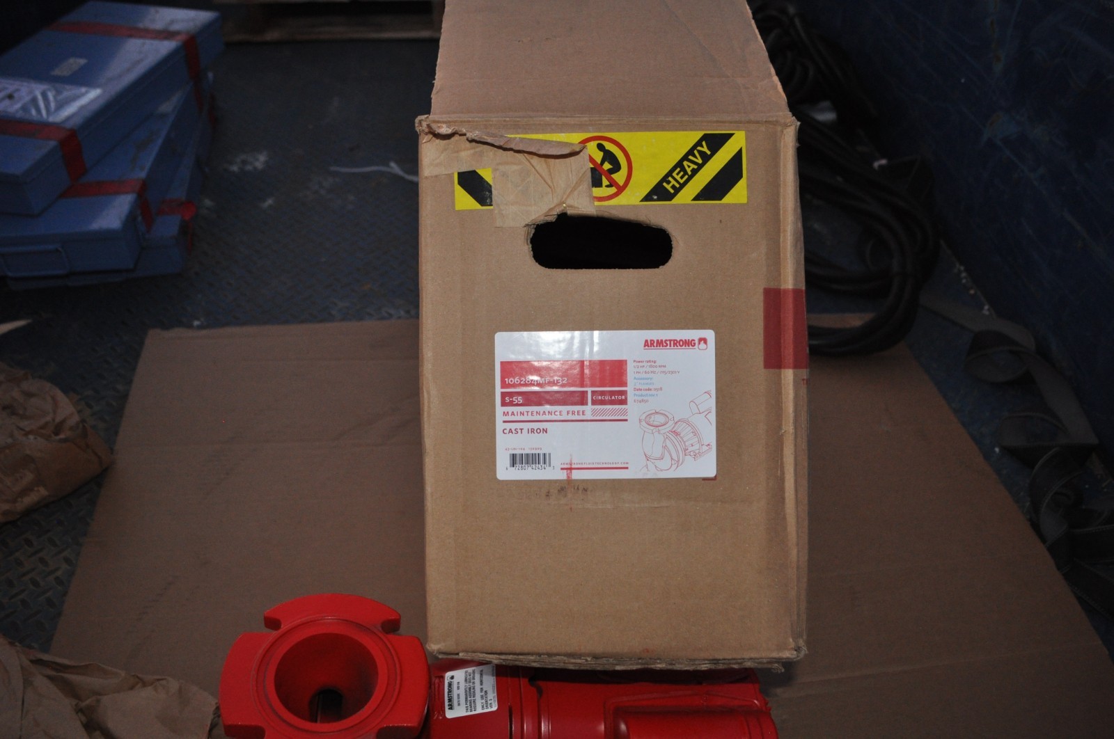 Armstrong CIRCULATOR PUMP 106284MF-132 1/2 HP 3" FLANGE HYDRONIC S-55 NEW