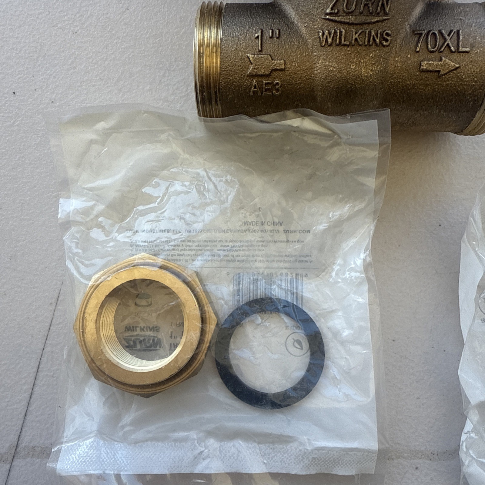 Zurn Wilkins 1" 70XL Pressure Reducing Valve Union Connection (1-70XLDU) - New!