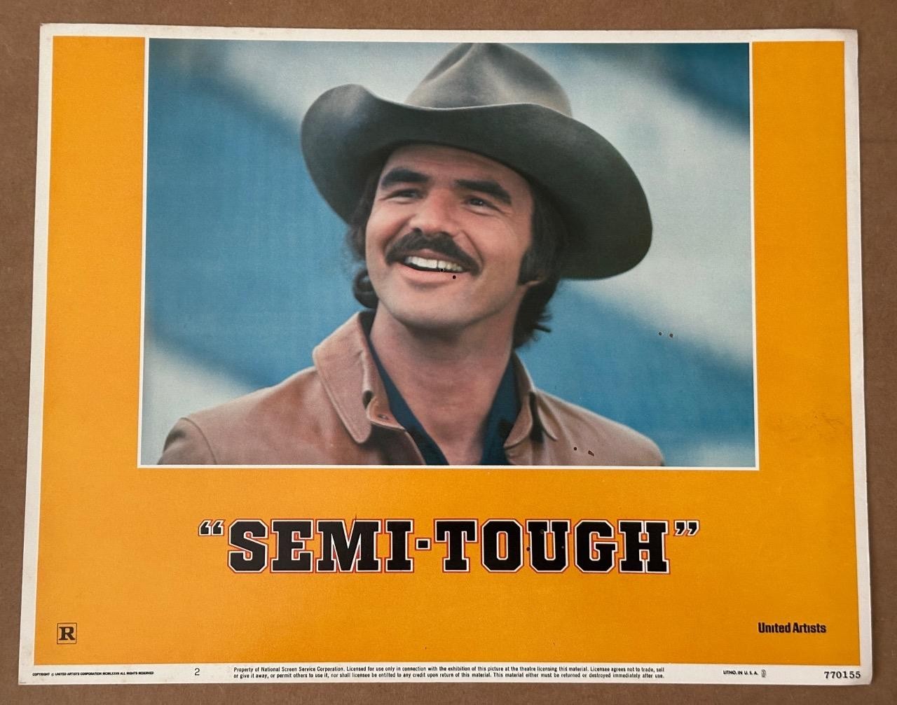 Burt Reynolds SEMI-TOUGH 1977 #2 11x14 Org Lobby Card 5133