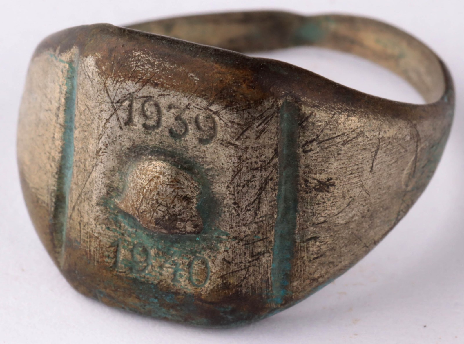 German WW2 Clip for Matchbox matches WWII Trench art Ring Engraving Military Set