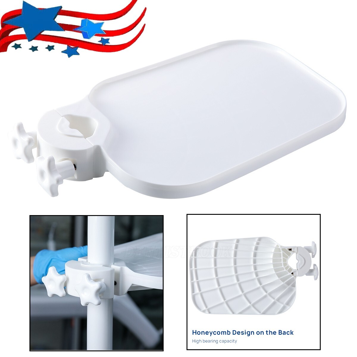 Dental Post Mounted Shelf Tray Scaler Instrument Tray Dentistry Chair Accessory