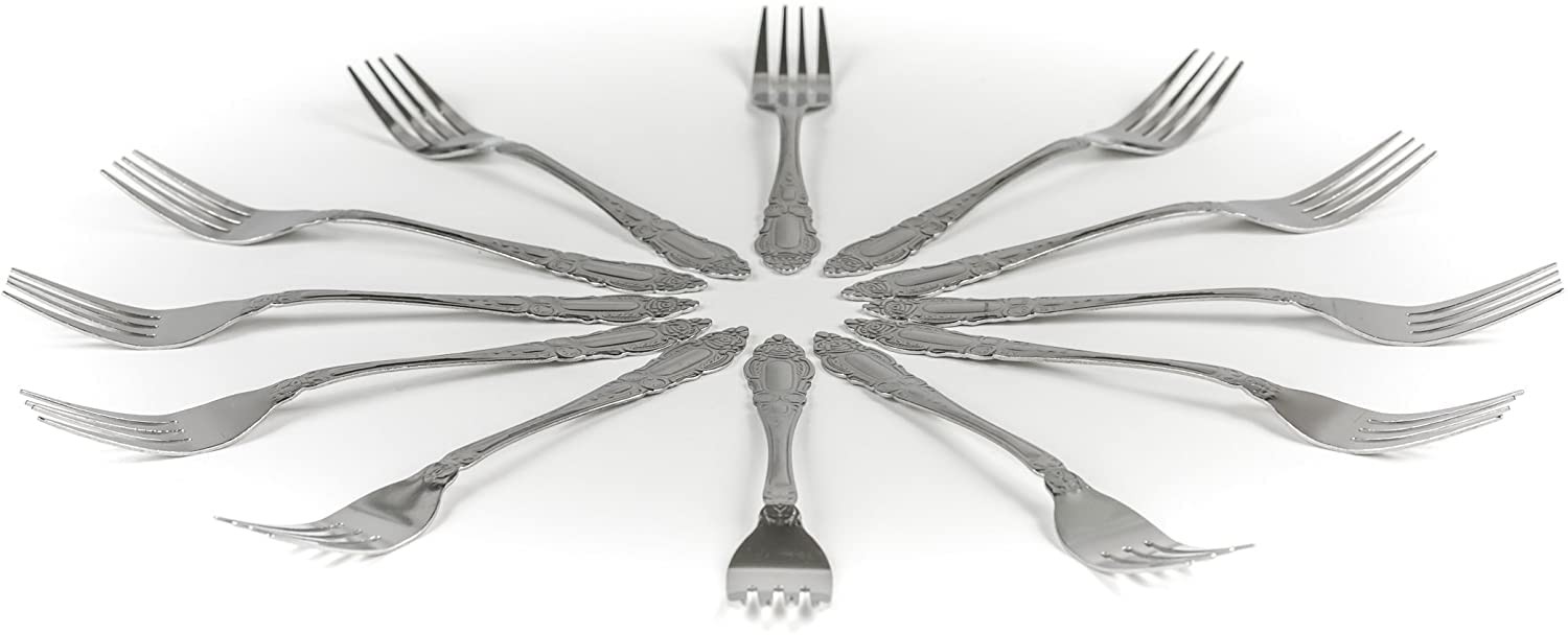 Heavy Duty Dinner Forks Stainless Steel Table Forks Flatware Set Of 12 Durable