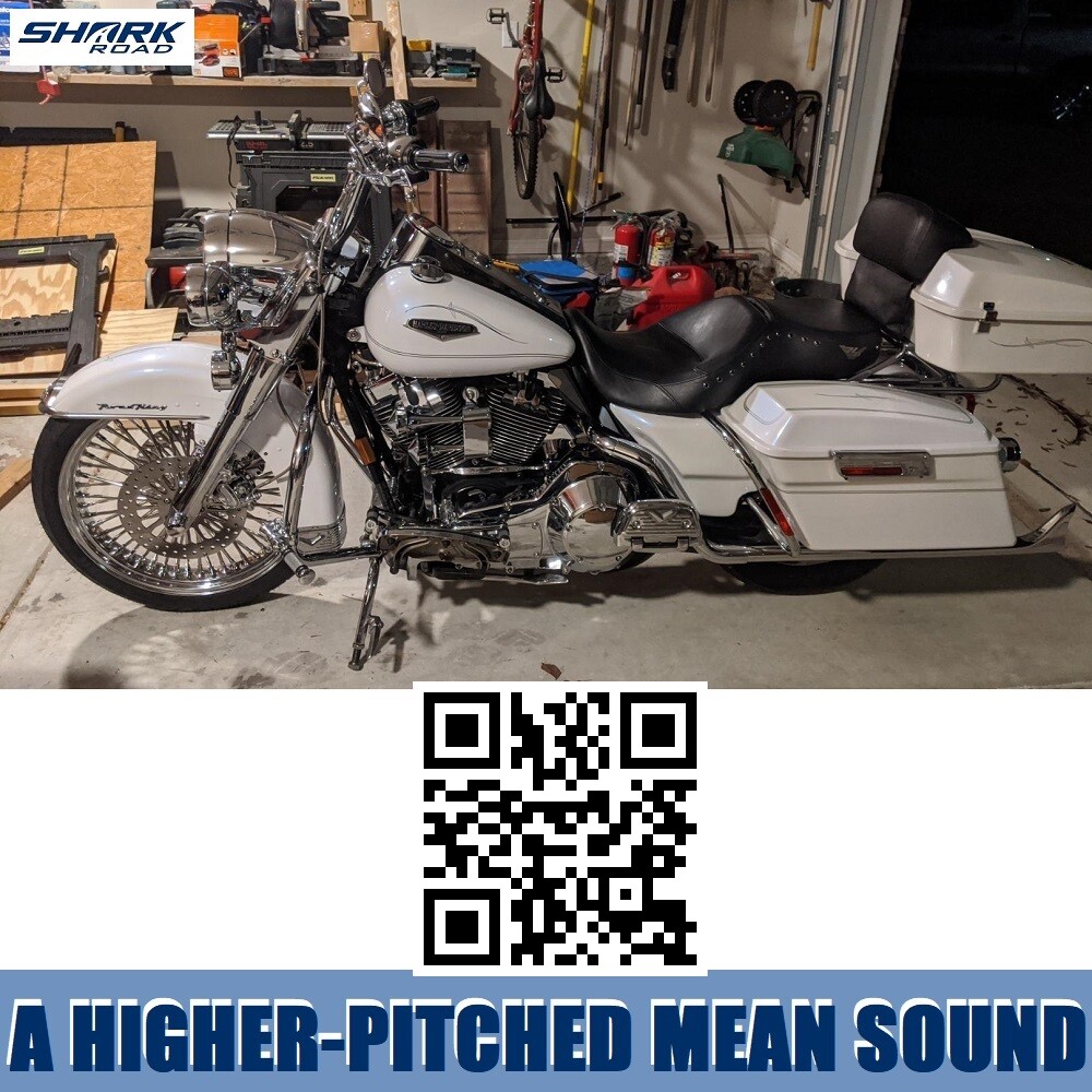 SHARKROAD 36" Fishtail Slip on Mufflers for Touring 95-16, Road King CVO EFI