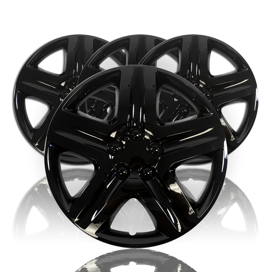 17" Black Set of 4 Wheel Covers Full Rim Hub Caps fit R17 Tire & Steel Wheels