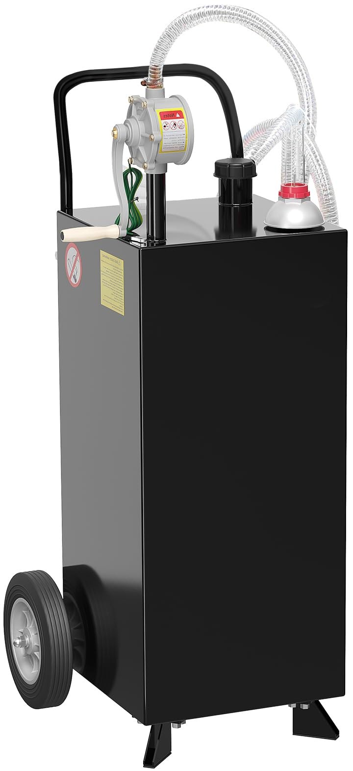 30/35/40/50 Gallon Fuel Caddy Fuel Storage Tank w/ Manual Transfer Pump & Wheels