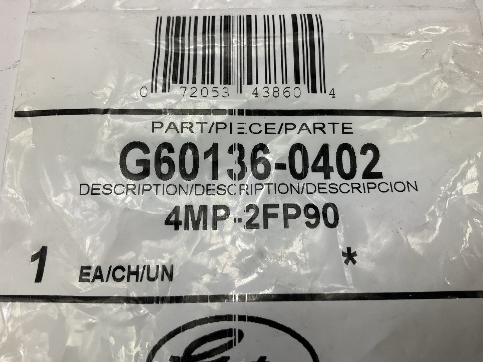 Gates G60136-0402 90 Deg. Male 1/4"-18 NPTF To Female 1/8"-27 NPTF Adapter