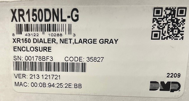 DMP XR150DNL-G XR150 DIALER NET LARGE GRAY ENCLOSURE