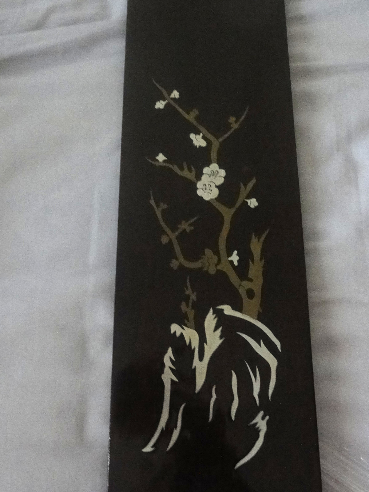 Mother of Pearl Inlay Decorative Wall Art Asian Japanese Lacquer Wood Panels