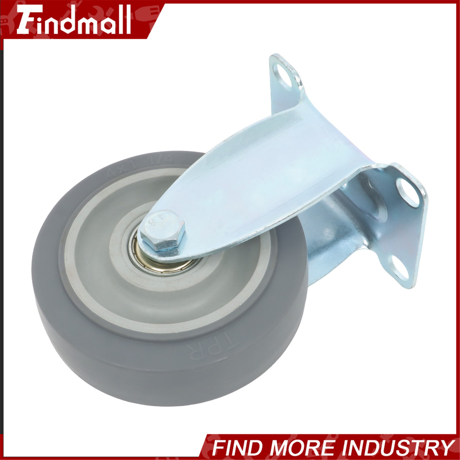 Findmall 4 Pcs 4" Swivel Caster Wheels (Two Straight, Two Diagonal Belt Brakes)