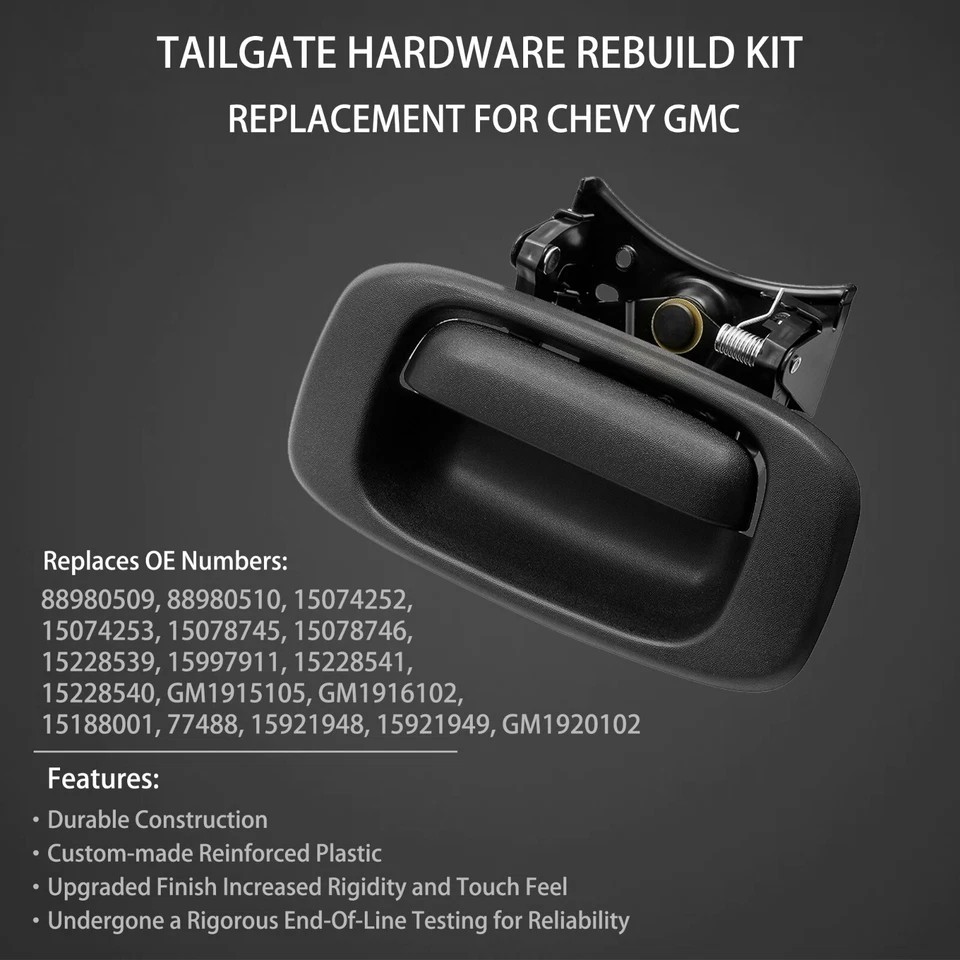 Tailgate Rebuild Kit Handle Bezel Latch for Chevy Silverado GMC Sierra 15997911