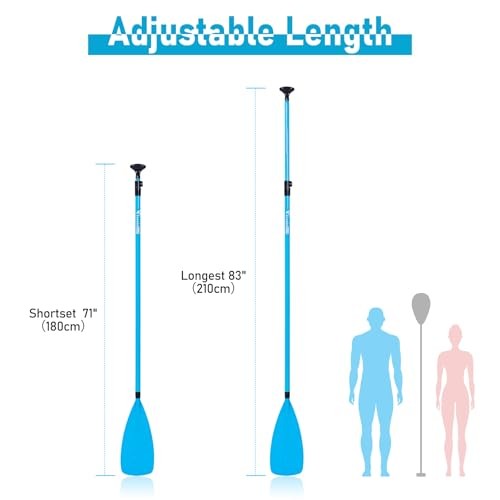 Paddle Board Paddle Effortless Adjustment & Transport Sup Paddle 3 210 Blue