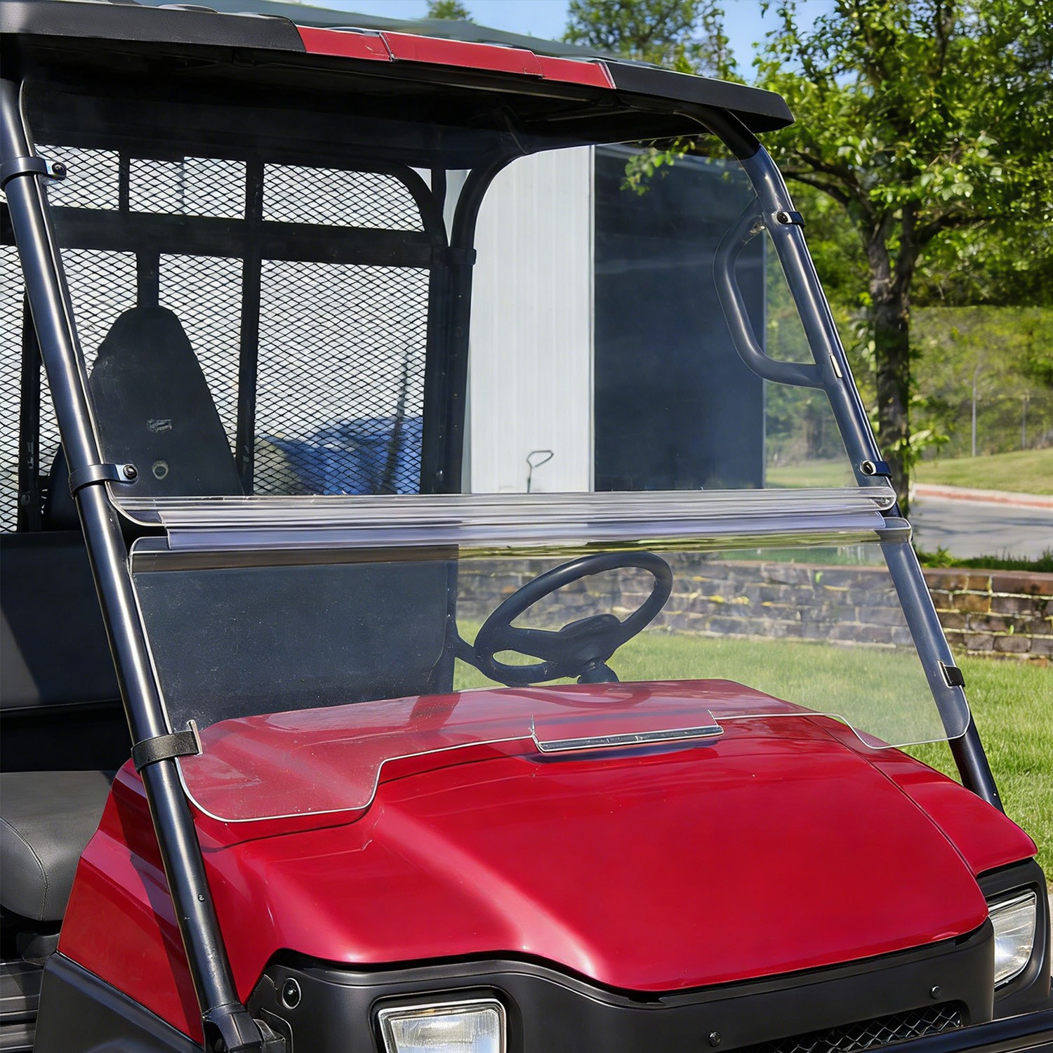 Front Clear Folding Full Windshield For 2003-2013 Kawasaki Mule 3000 & 3010