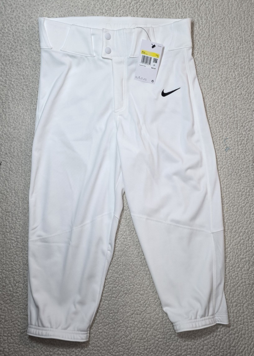 New NWT Nike Vapor Select Baseball Pants Team White Size Mens Small BQ6432-100